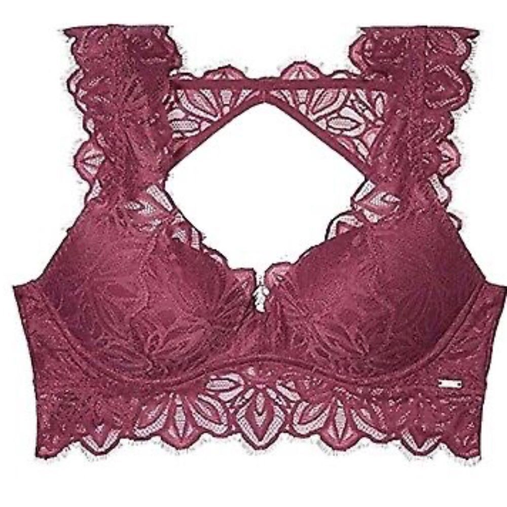 Victoria's Secret PINK Date Push Up Wired Padded Bralette Sz L
